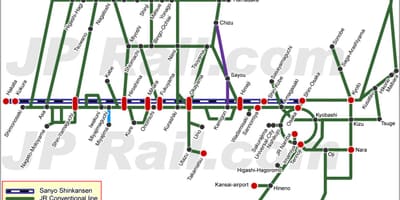 سانیو shinkansen نقشه